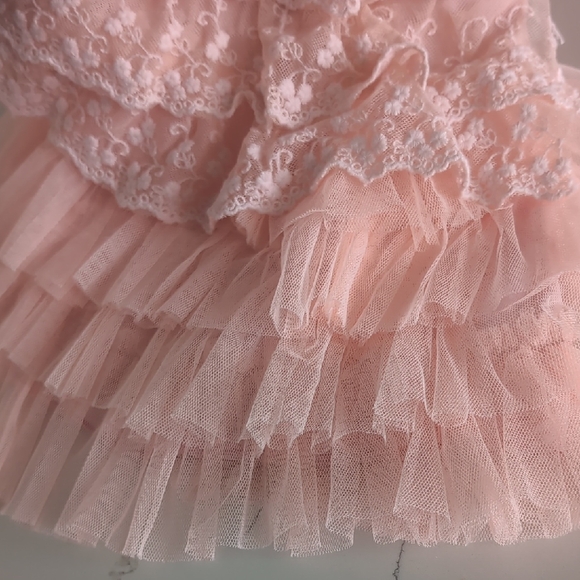 Pink Lace Ruffle Dress - Picture 6 of 6